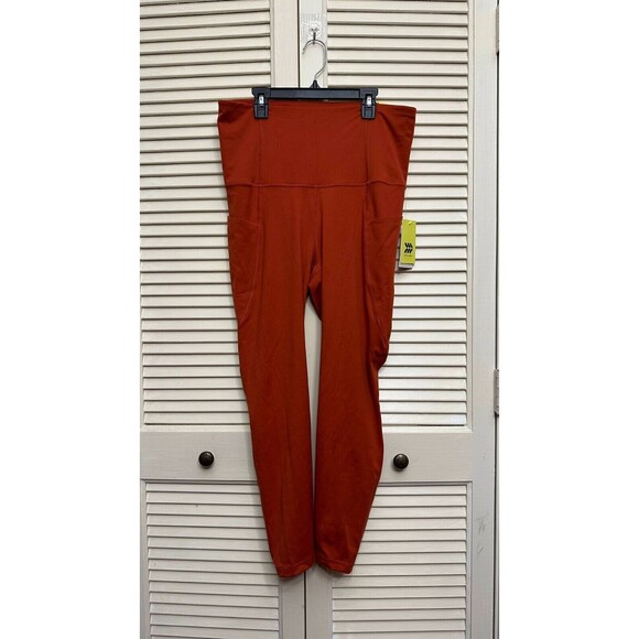 All In Motion sz XXL Sculpted Linear High Rise 7/8 Legging Orange 25" Inseam 06 - Picture 3 of 5